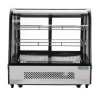 Schwarze Kühlvitrine für Theken - 120 L - Polar