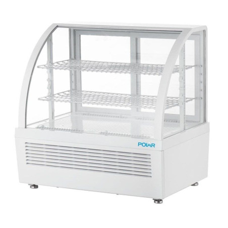 Weiße Kühlvitrine für Theken - 2 Regale - 100 L - Polar