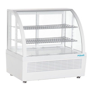 Weiße Kühlvitrine für Theken - 2 Regale - 100 L - Polar