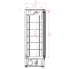 Black Ventilated Freezer Display - 600 L