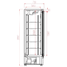 Ventilated Freezer Display 3 Doors Black - 1450 L