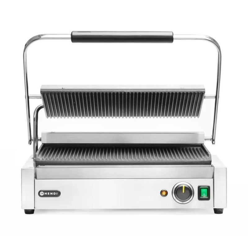 Grillkontakt Panini XL - Gerillte Platte - HENDI Grillkontakt Panini XL - Gerillte Platte - HENDI