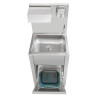 Foot-Operated Hand Wash with Bin, Soap and Paper Dispenser - Dynasteel