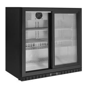 Compact Back Bar Refrigerator 2 Glass Doors for restaurant, bar, brasserie)
