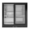Compact Back Bar Refrigerator 2 Glass Doors for restaurant, bar, brasserie)