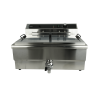 Professionelle Fritteuse mit Ablasshahn - 25 L - CombiSteel
