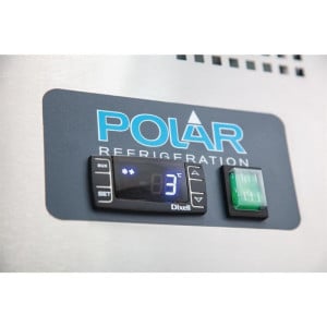 Positive Kühltisch 2 Türen Serie U mit Aufkantung - 282L - Polar