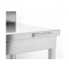 Edelstahltisch 800x700 mm Rückwand und Unterregal