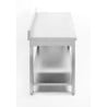 Stainless Steel Table 800x700 mm with Backsplash and Lower Shelf