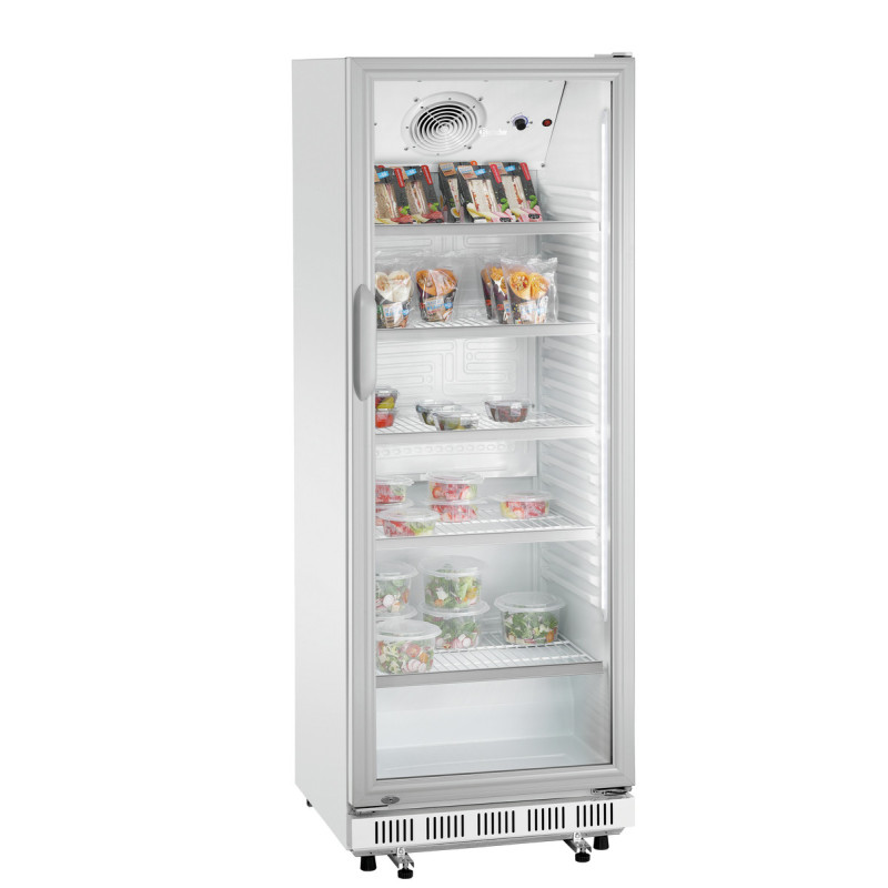 Weiße Glastür-Kühlschrank - 360 L - Bartscher