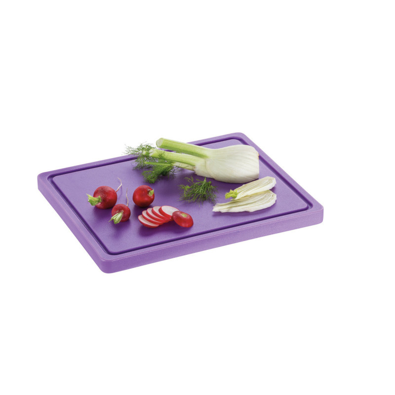 Planche à Découper 325 x 265 mm - Violette - 20 mm d'Epaisseur - Bartscher