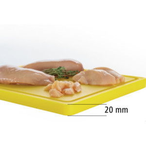 Cutting Board 325 x 265 mm - Yellow - 20 mm Thickness - Bartscher