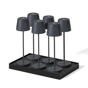 LED-Tischlampe Touch Kelly Rock mit Ladeplatte - Set von 6 - Lumisky