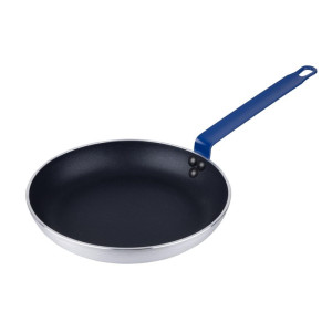 Poêle Antiadhésive en Aluminium Teflon Plus Poignée Bleue 28cm - Gastronoble