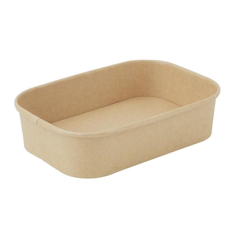 Rectangular Recyclable Food Trays 500 ml - Pack of 300 - Fiesta Green Rectangular Recyclable Food Trays 500 ml - Pack of 300 - Fiesta Green