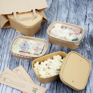 Recycelbare rechteckige Lebensmittelbehälter 500 ml - Packung mit 300 - Fiesta Green