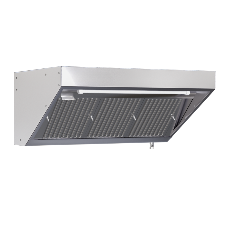 Snackhaube 700 mit LED und ohne Motor von Dynasteel - Länge 2000 Snackhaube 700 mit LED und ohne Motor von Dynasteel - Länge 2000