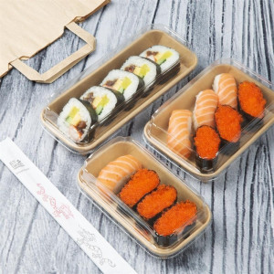 Recyclable Sushi Trays 160 x 115 mm - Pack of 300 - Fiesta Green