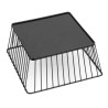 Metallischer quadratischer Korb 230 x 230 mm - Olympia