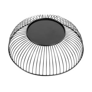 Runder Präsentationskorb aus schwarzem Metall Ø 285 mm - Olympia