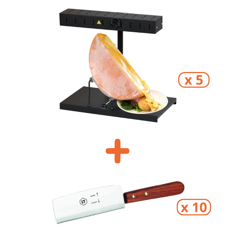 Alpage Basalt Raclette Device Pack and Knives - Tellier Alpage Basalt Raclette Device Pack and Knives - Tellier