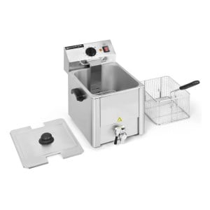 Professionelle Fritteuse 8 L mit Ablass - Dynasteel