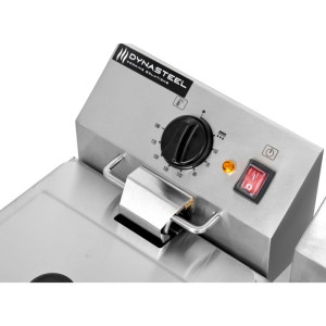 Professional Deep Fryer 2 x 8 L with Drain - Dynasteel