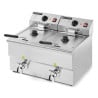 Friteuse Professionnelle Premium 2 x 8 L avec Vidange - Dynasteel
