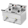 Professionelle Premium Fritteuse 2 x 8 L mit Ablass - Dynasteel