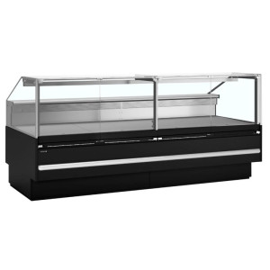 Schwarze Supermarkt-Kühlvitrine - 627 L - TEFCOLD