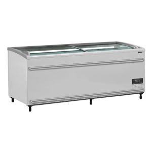 Kühlschrank Gefrierschrank Gebogenes Glasdeckel - Weiß - 500 L - TEFCOLD