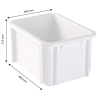Rectangular Bin 15 L White