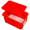 Rectangular Bin 55 L + Red Lid HACCP