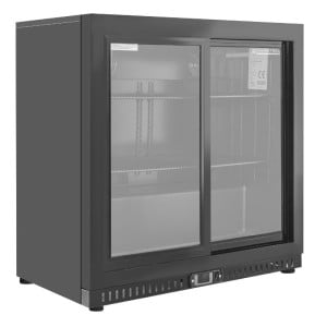 Refrigerated Back Bar 212 L 2 Sliding Doors Black