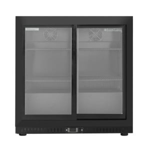 Refrigerated Back Bar 212 L 2 Sliding Doors Black