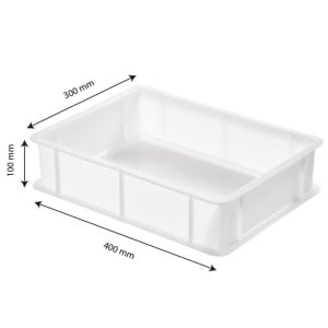 Demi Bac à Pâtons 9L Blanc - 400 x 300 mm - Gilac