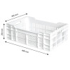 Kiste 600 X 400 Gelocht 40L Weiß - Gilac