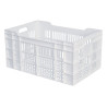 Kiste 600 X 400 Gelocht 60L Weiß - Gilac