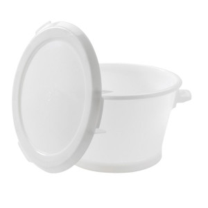 Round Reinforced Bottom Bucket 50L White - Gilac