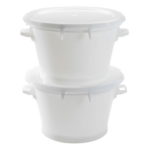 Round Reinforced Bottom Bucket 50L White - Gilac
