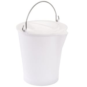 12L White Stainless Steel Pouring Spout Bucket - Gilac