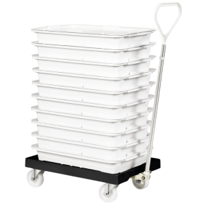 Rollsockel 4 Lenkrollen - Stahlrahmen - Schwarz