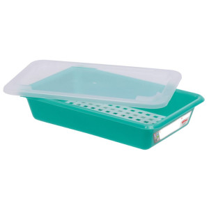 HACCP Flat Tray with Lid and Grid - 3 L - Green - Gilac