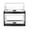 Vitrine Buffet mit Schiebedach UNIQ - 2 Tabletts - Schwarz - HENDI