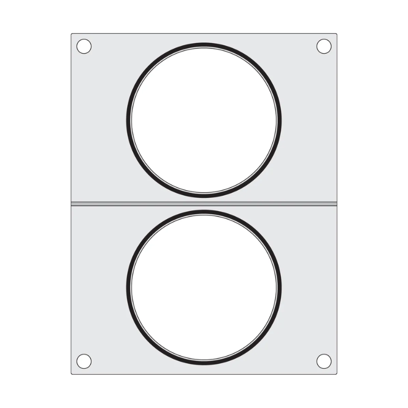 Versiegelungsmatrix für manuelle Versiegelungsmaschine - 2 Fächer - HENDI