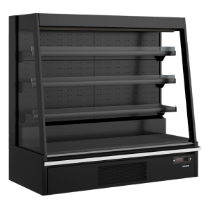 Low Open Supermarket Refrigerated Display Case - Black - 360 L