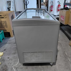 Gefrierschrank Edelstahloptik mit Glasschiebetüren - 500 L - TENSAI