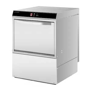 Professional Dishwasher with Rinse Aid and Detergent Dispenser and Drain Pump - 50 x 50 cm - Dynasteel