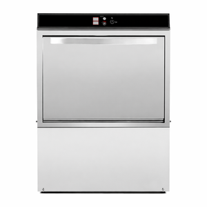 Professioneller Geschirrspüler mit Klarspüler- und Reinigungsmitteldosierer und Ablaufpumpe - 50 x 50 cm - Dynasteel