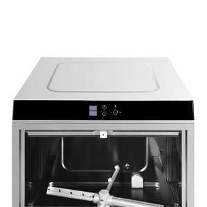 Professioneller Geschirrspüler mit Klarspüler- und Reinigungsmitteldosierer und Ablaufpumpe - 50 x 50 cm - Dynasteel